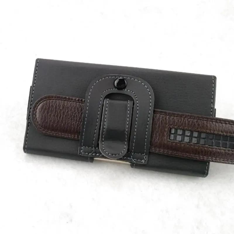 Multi-Size PU Leather Belt Loop Phone Holster Pouch Elderly Men Outdoor Waist Carry Universal Mobile Storage Bag