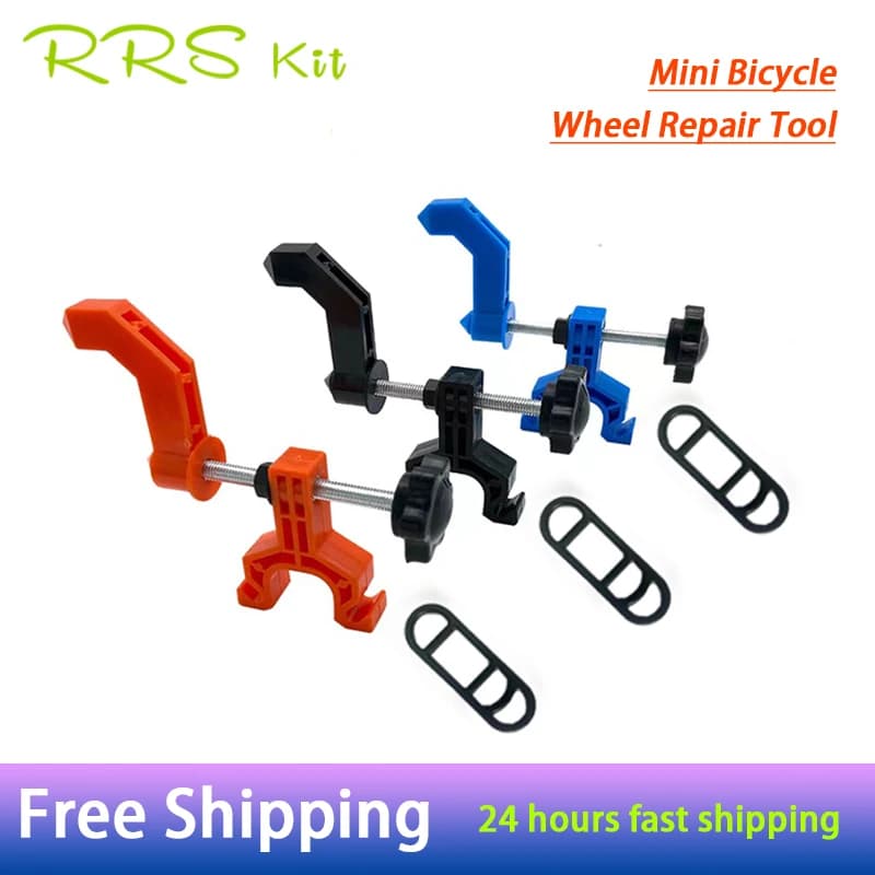 Rrskit Mini ruota della bicicletta supporto per Truing cerchi per bici strumenti di regolazione MTB strumenti di manutenzione della ruota della bici accessori per il ciclismo