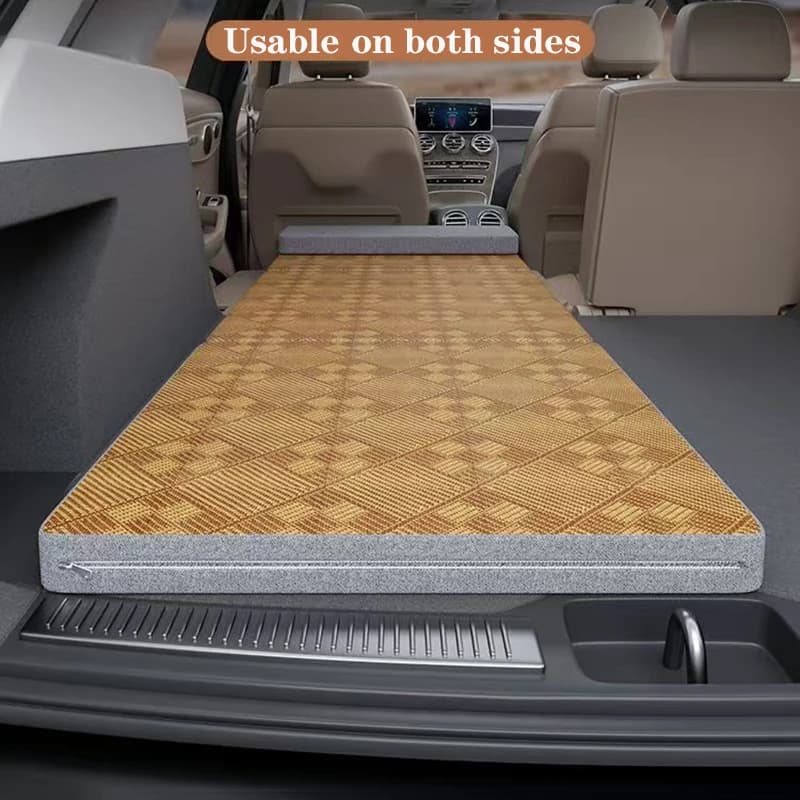 Letto da Viaggio per Auto, Letto Pieghevole Non Gonfiabile, Materassino da Campeggio, Tappetino per Riposo in Ufficio con Cuscino, Materassino Posteriore per Auto, Tavola Estensibile Pieghevole