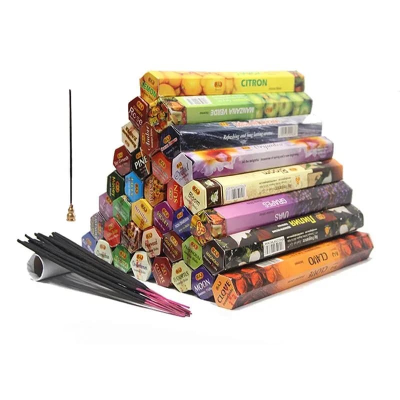 6 Boxes/lot Natural Indian Incense Sticks about 120 Sticks White Sage Palo Santo Sandalwood Scents for Home Meditation Fragrance