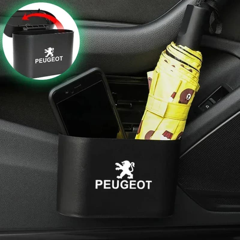 Scatole portaoggetti per portabottiglie per auto in ABS per Peugeot 407 307 208 206 107 308 406 408 3008 2008 208XS 208GTi bidone della spazzatura con coperchio
