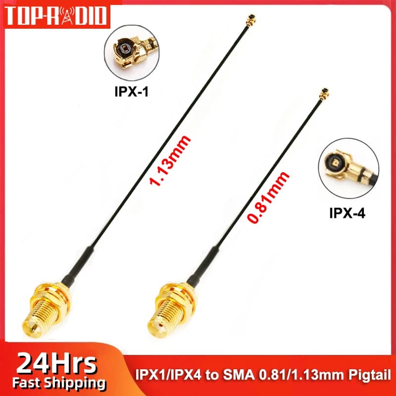 1PC RG0.81mm 1.13mm Cavo di Prolunga RF Pigtail SMA Femmina RP-SMA a U.FL MHF1/MHF4 iPX Femmina per Router WiFi Antenna Scheda PCI