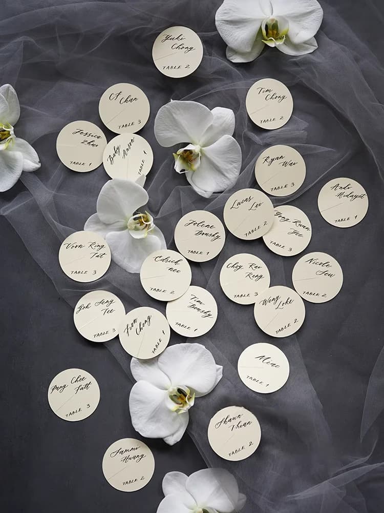 Segnaposto personalizzato per feste di fidanzamento, biglietto circolare per inserto in calice di vino, accessori per servizi fotografici per banchetti nuziali, 20 pezzi
