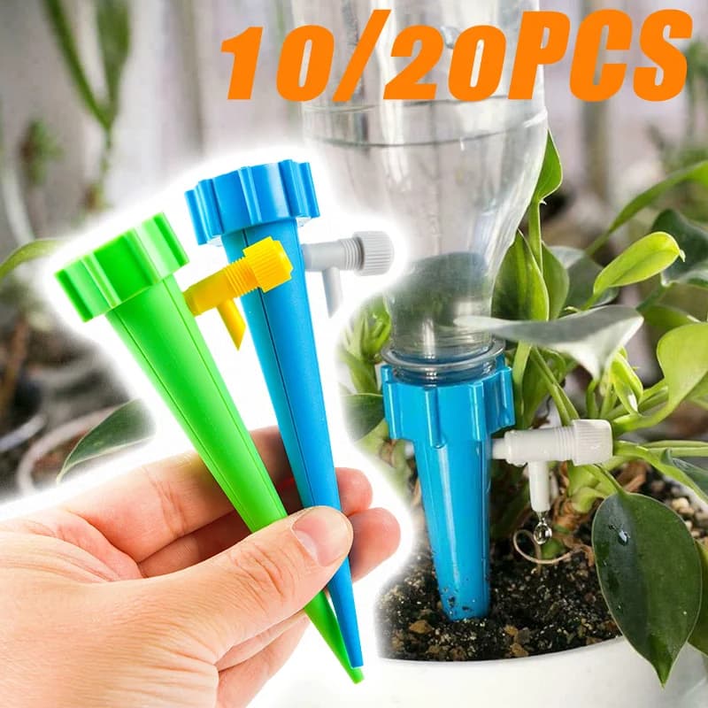 Picchetti per Irrigazione Automatica a Goccia, Dispositivo di Irrigazione Regolabile per Piante in Vaso, Giardino e Serra