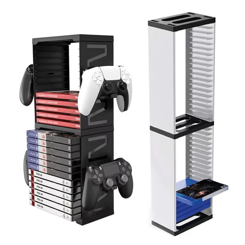 DATA FROG Host Disc Supporto per scatola di immagazzinaggio a doppio strato per PS5/PS4/Switch Disc Shelf per accessori per supporto Xbox Series X
