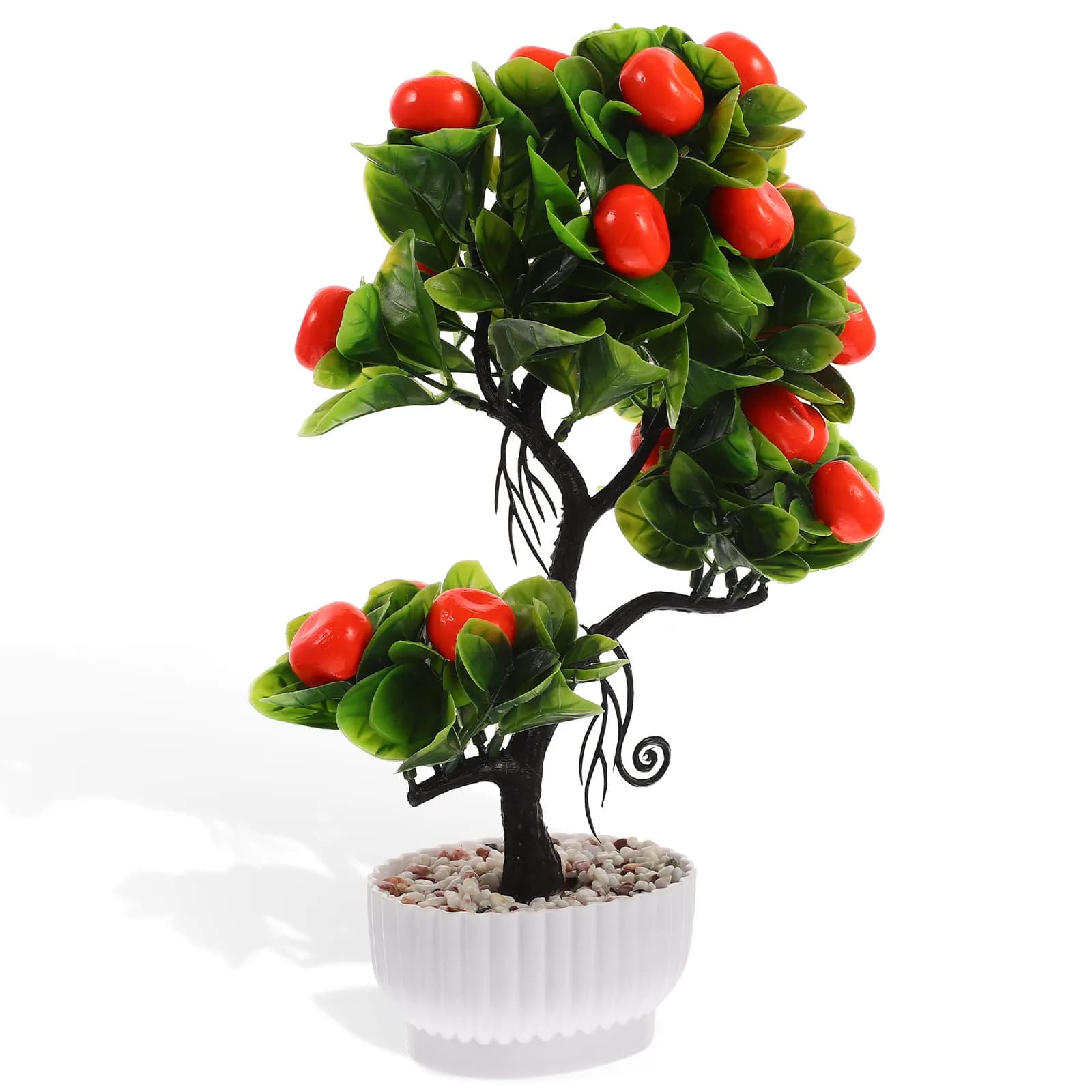 Albero Frutteto Artificiale Realistico in Vaso, Bonsai Simulato per Decorazione Naturale di Casa e Ufficio, Pianta Artificiale per Interni ed Esterni, Ornamento Albero Frutteto