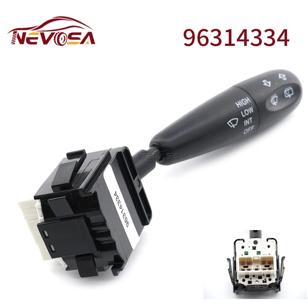 Per Chevrolet Spark per Daewoo Matiz nero auto piantone dello sterzo tergicristallo interruttore combinato 96314334 controllo parti di automobili