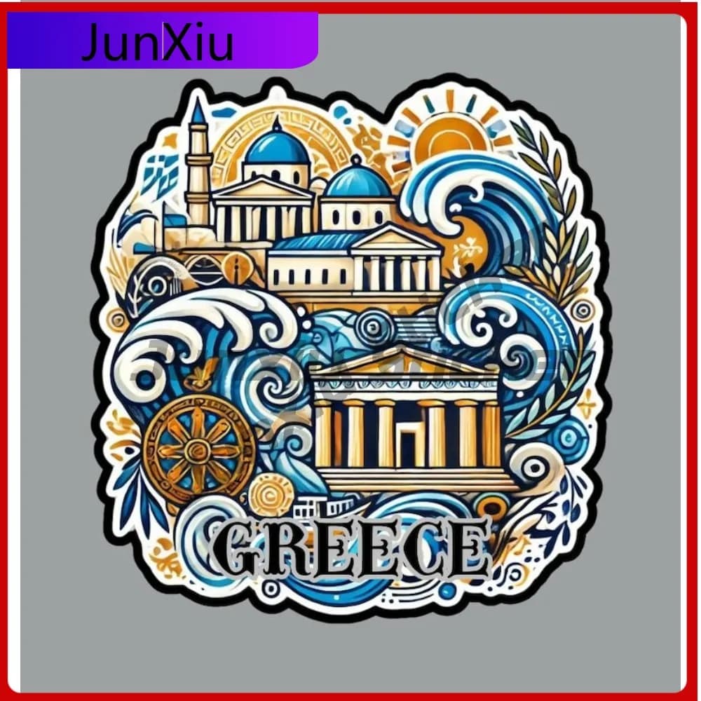 Adesivo per le vacanze della Grecia X 500 Adesivi per frigorifero o laptop per moto Parabrezza Bagagli Kayak Decalcomanie personalizzate Decorazione auto Prelli