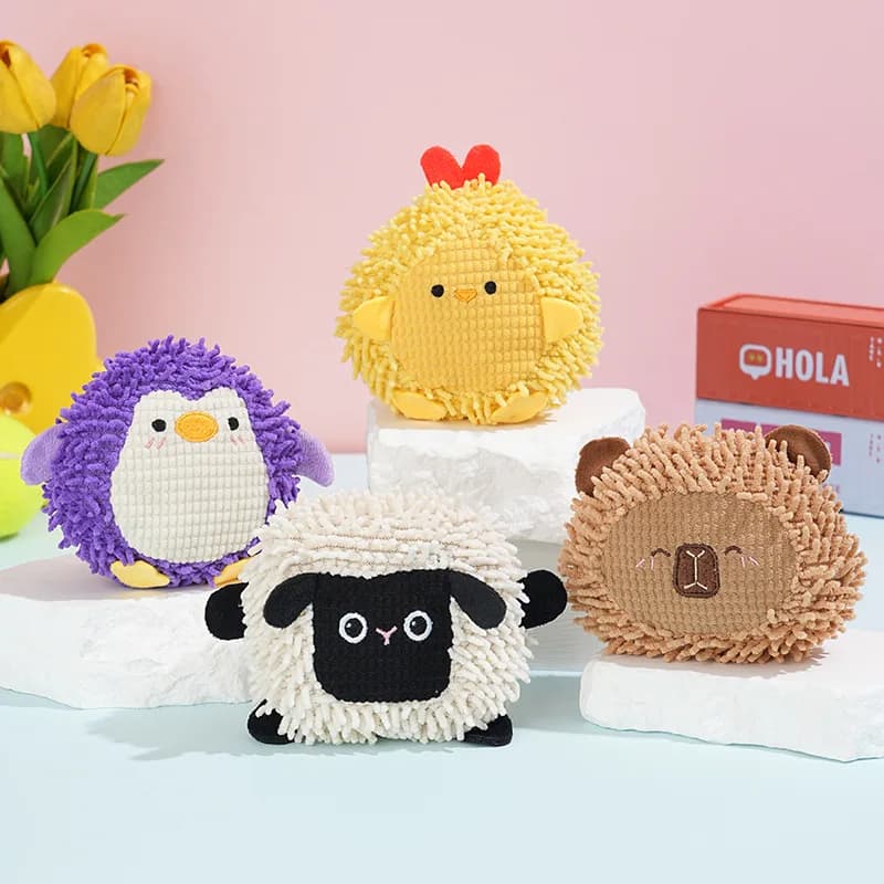 Pet Squeak Toys Penguin Lamb Pet Plush Teeth Cleaning Interactive Toys Cat Dog Toys for Puppy Small Dogs Pastime Dog Accessories