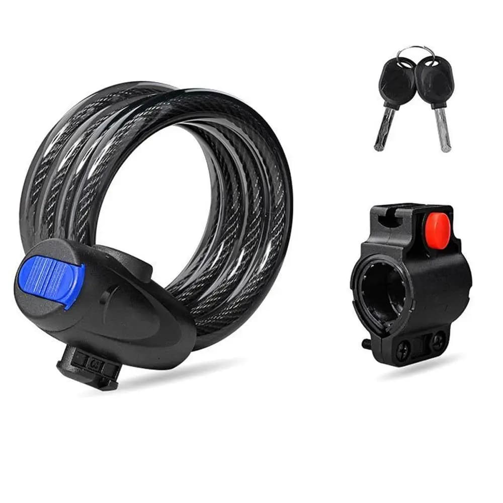 Cavo in acciaio da 70 * 1 cm antifurto per bici, moto, cerchio, filo di sicurezza, lucchetto per bicicletta