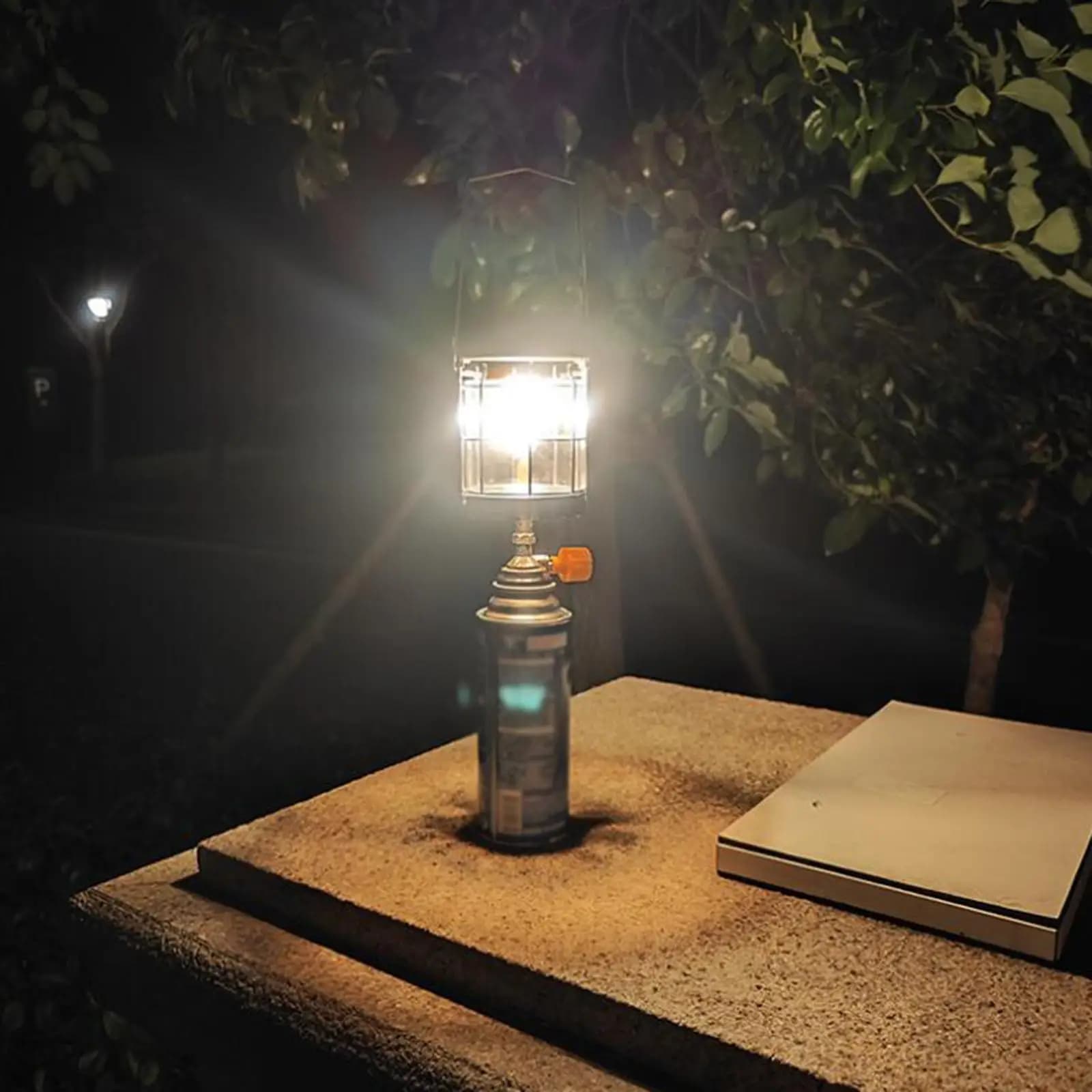 Outdoor Gas Lantern Fuel Lamp Camping Light Mini Hiking Gas Lantern Climbing Gas Light Travel equipment Outdoor picnic equipment
