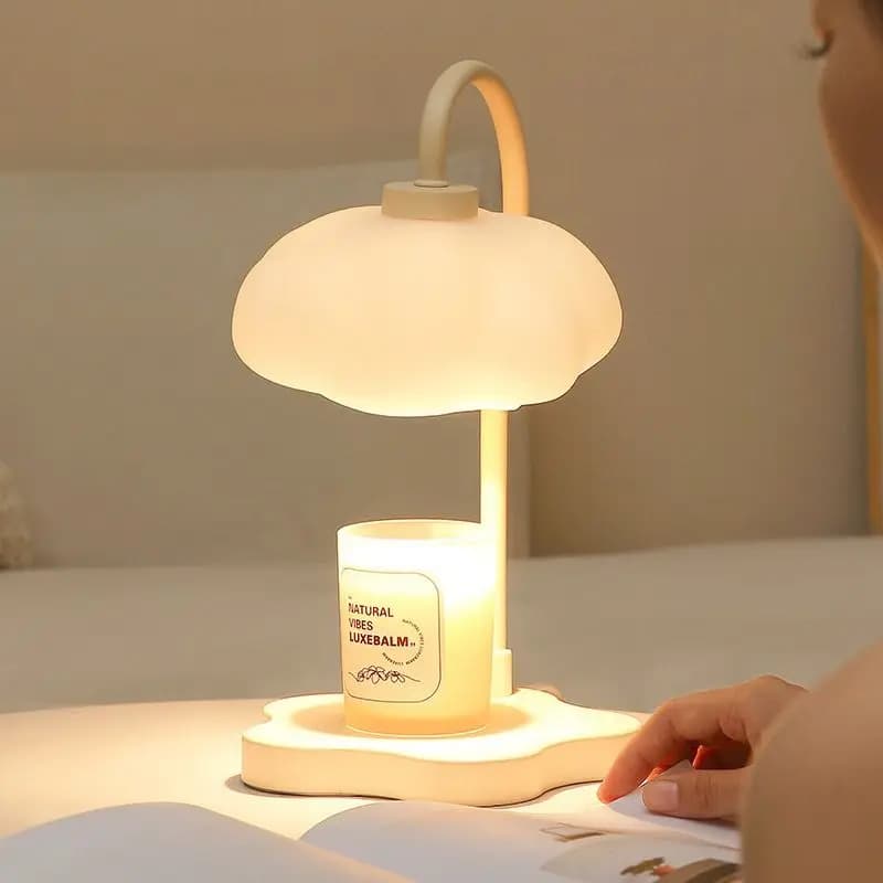 Lampada creativa per fusione della cera a nuvola, attenuazione temporizzata, sensazione atmosferica, lampada da scrivania per aromaterapia da tavolo, luce notturna
