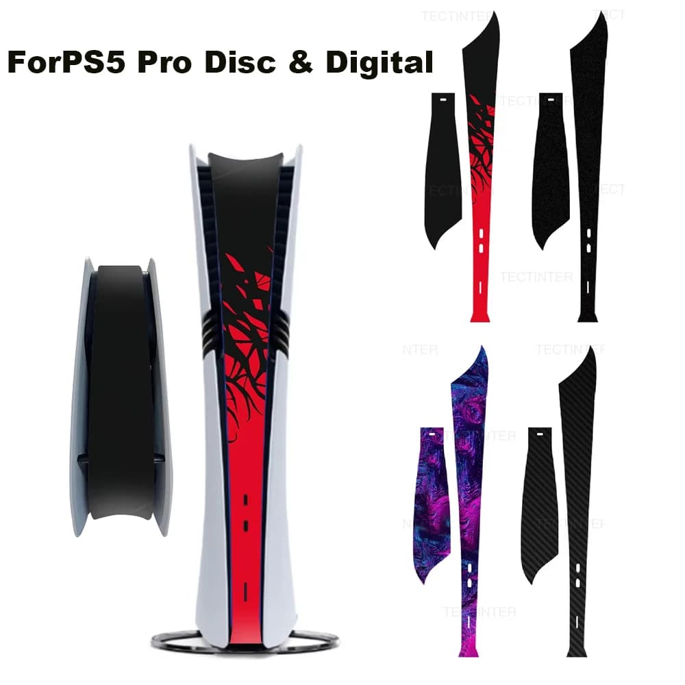 Adesivo in PVC per console PS5 Pro versione Disc e Digital, accessori per videogiochi, protezione antipolvere, pellicola in vinile.