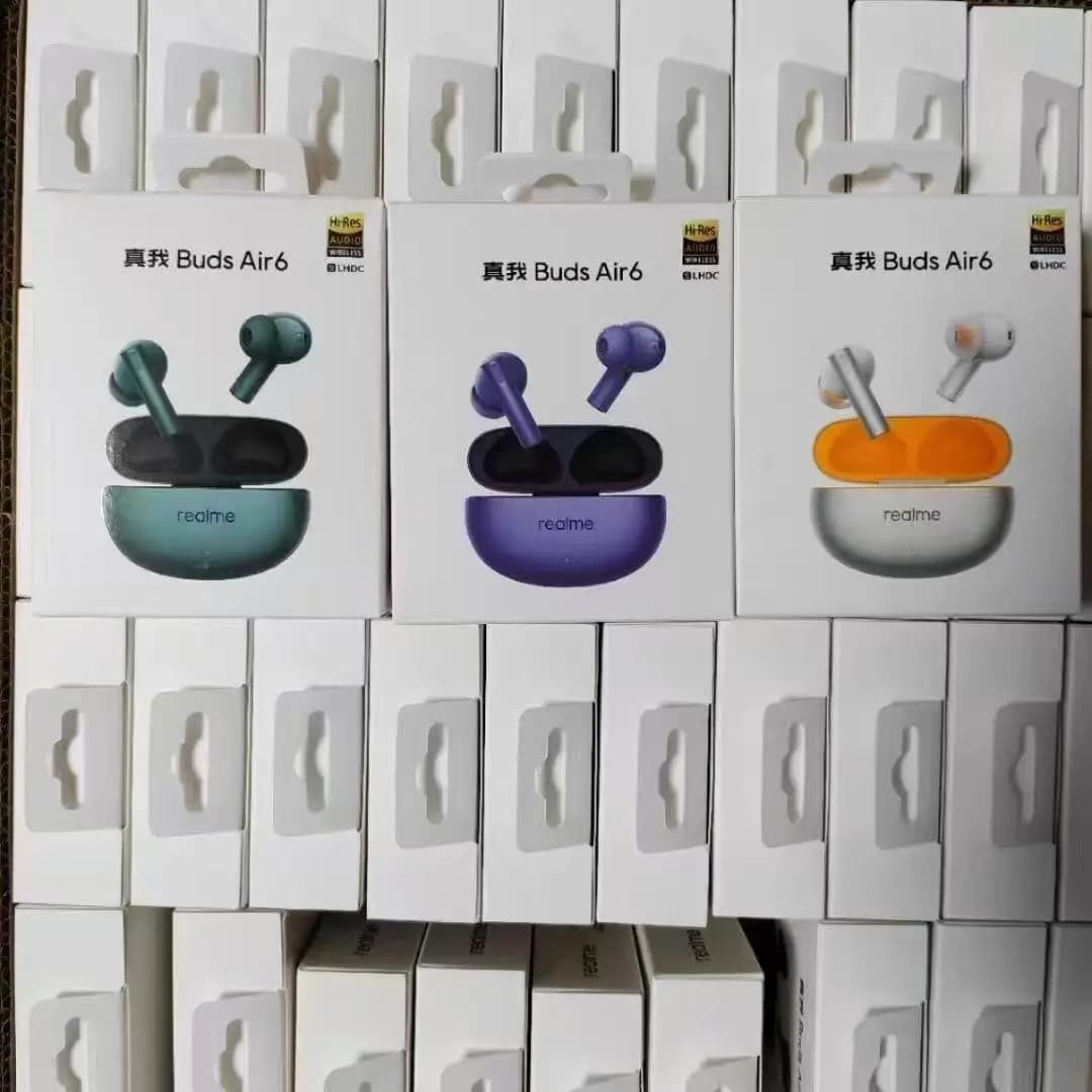 Auricolari originali realme Buds air6 50dB con cancellazione attiva del rumore Auricolare Bluetooth 5.3 TWS IP55 40 ore di riproduzione Hi-Res LHDC