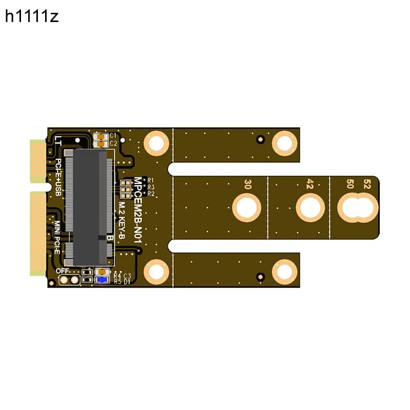 Mini PCIe a NGFF M.2 Key B Converter Wireless Wifi Ethernet Extend Card adattatore di rete modulo compatibile Bluetooth da M2 a mPCIE