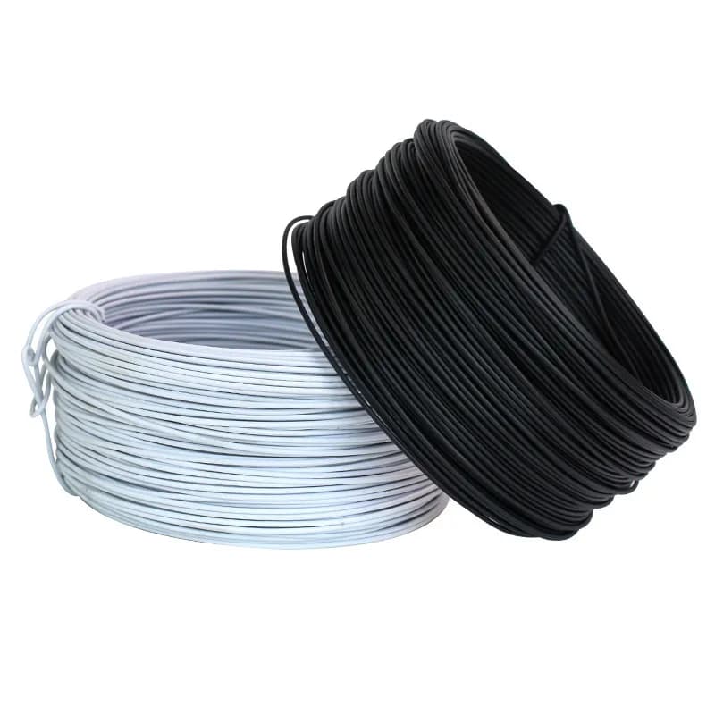 Fascette Organizzatrici per Cavi in Filo di Ferro Rivestito in Plastica, Legature per Piante Rampicanti da Giardino, Riutilizzabili, Nere/Bianche