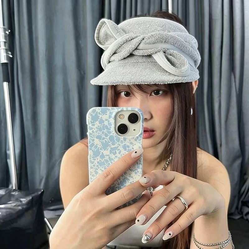 Cappello Parasole Unisex Stile Coreano con Visiera a Becco d'Anatra e Cinturino in Stile Asciugamano, Semplice, per Protezione Solare, Sport all'Aperto, Spiaggia e Viaggi