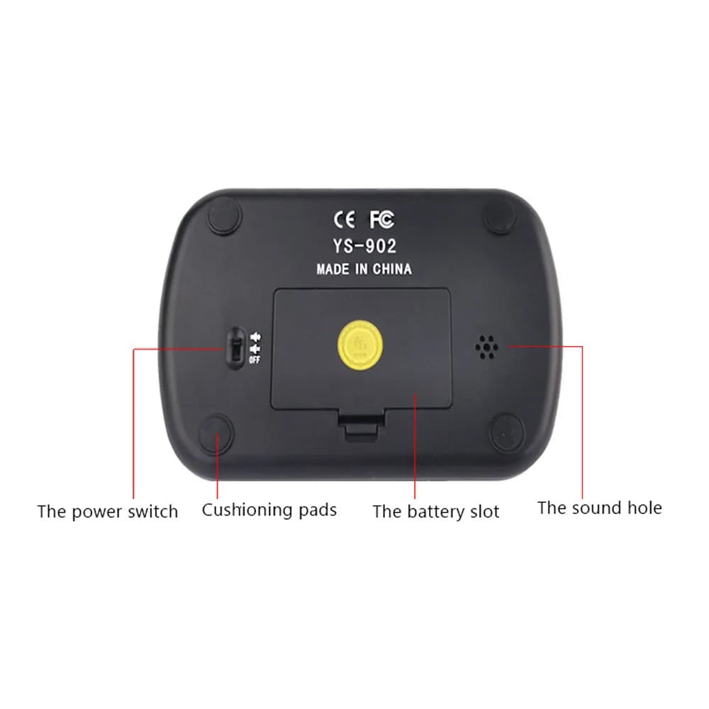 Timer per Competizioni di Scacchi Orologio Professionale per Scacchi Elettronico Contatore per Giochi da Tavolo Timer Compatto con Conteggio Crescente e Decrescente