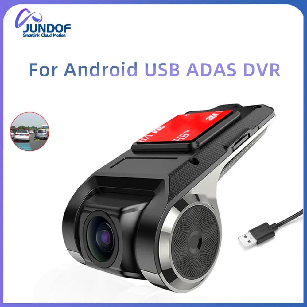 JUNDOF Dash Cam ADAS DVR for Auto DVD Player Android Navigation Dashcam Video HD 720P USB TF Card 16G/32G Automatic Recorder