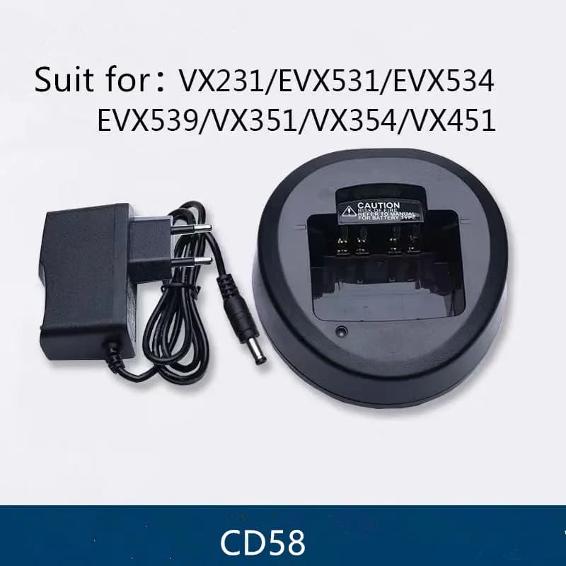 CD58 Caricatore da tavolo per Vertex VX231 EVX531 EVX534 EVX539 VX351 VX354 VX451 ecc. Walkie Talkie per FNB-V133LI V132 FNB-V134