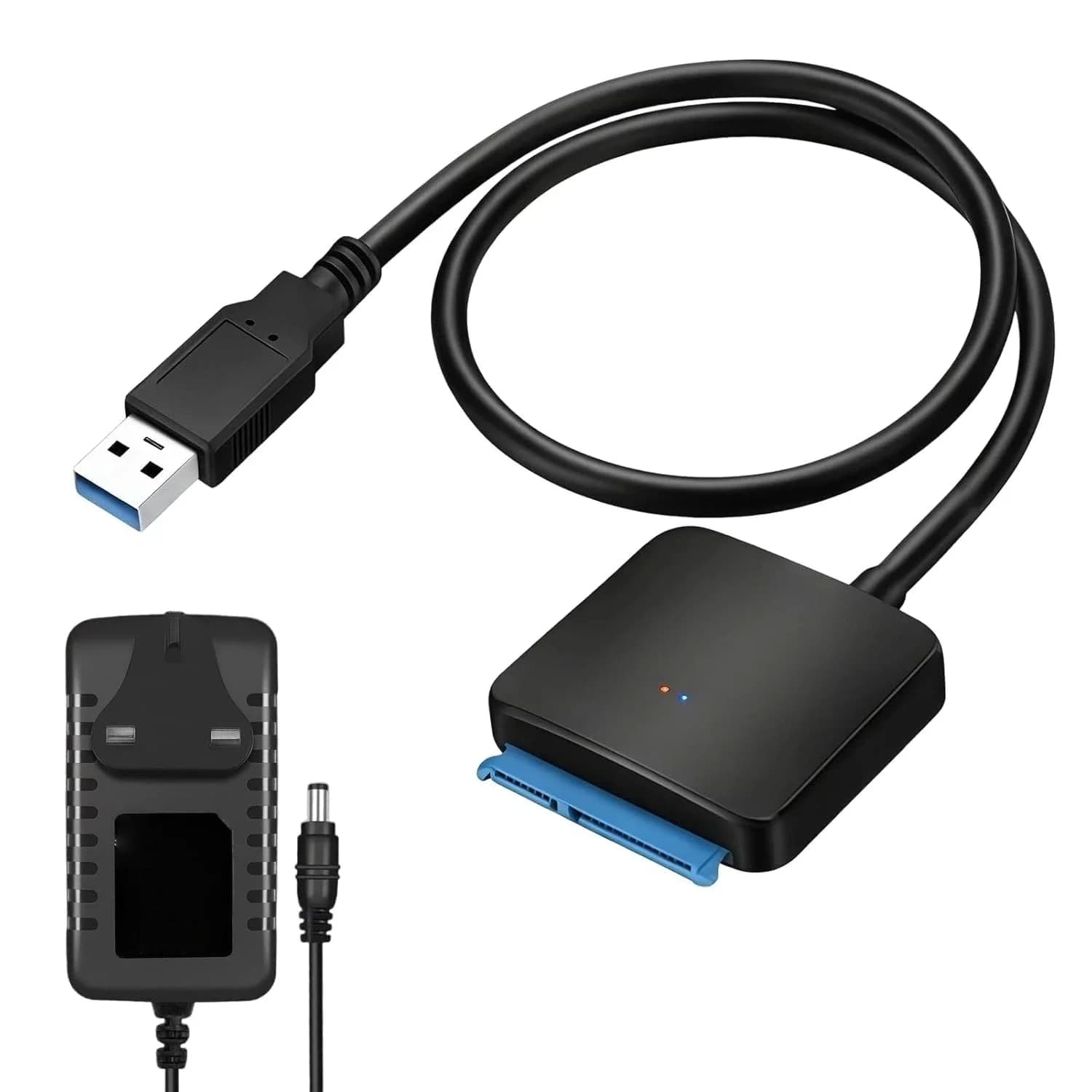 Adattatore da SATA a USB, Convertitore Esterno USB 3.0 a SATA III per Lettore di Dischi Rigidi SSD/HDD da 2,5 Pollici, Supporta UASP