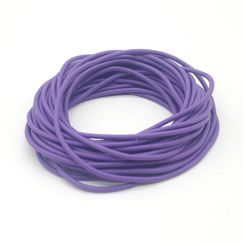 Nuovo 3m/6m/10m/20/50m Nucleo Solido Palo Elastico Viola Diametro 2.2mm Linee di Pesca Tubo In Lattice Corda di Ritenzione attrezzatura da pesca