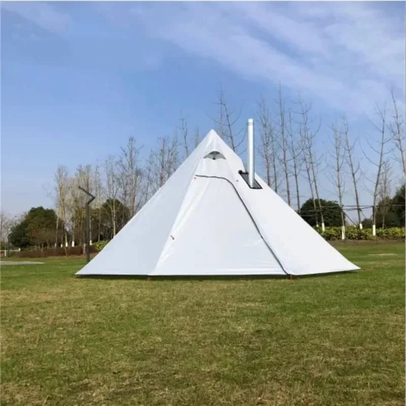 Tenda da campeggio da tetto con camino per cucinare