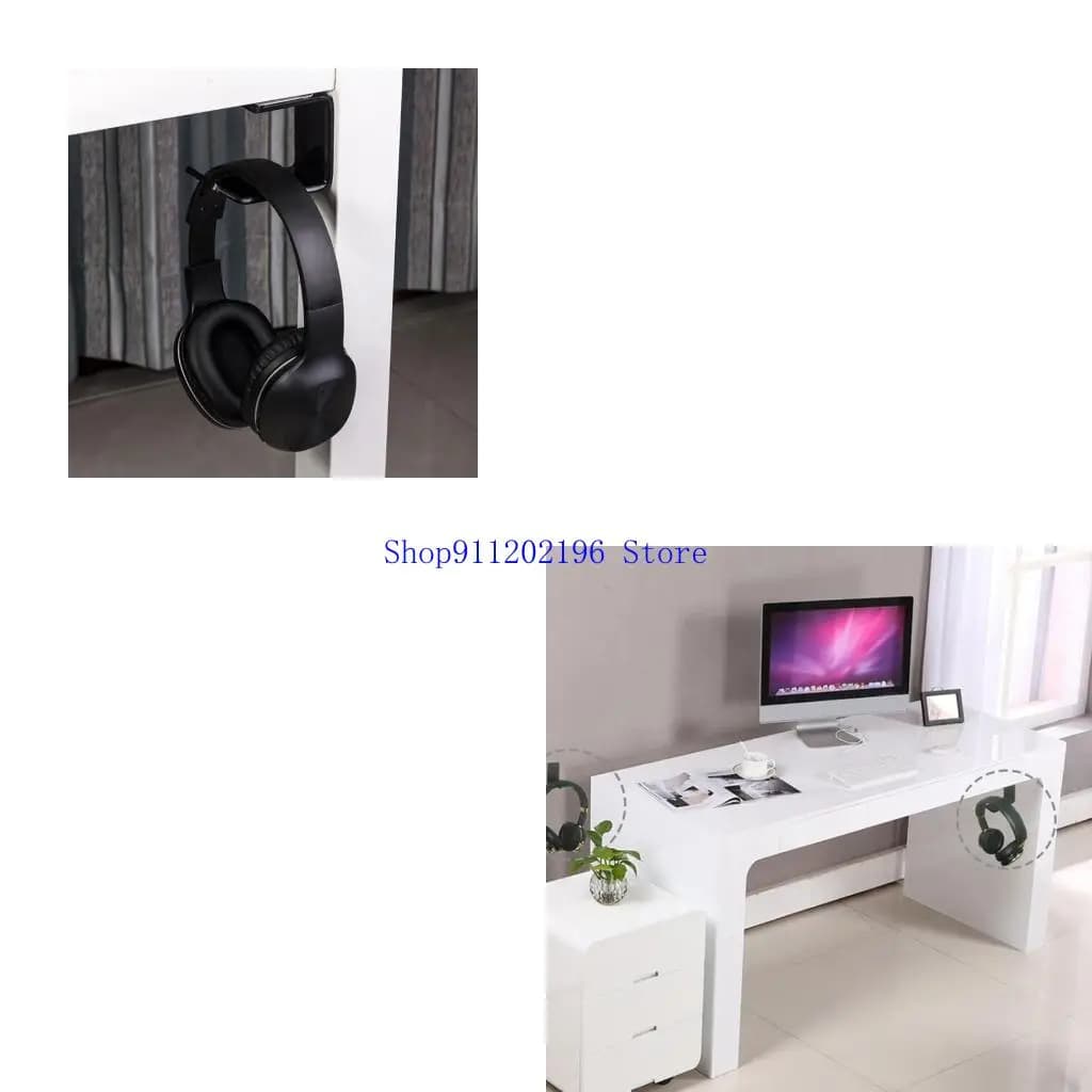 Supporto per Cuffie da Scrivania, Gancio Appendi Cuffie, Porta Auricolari da Parete