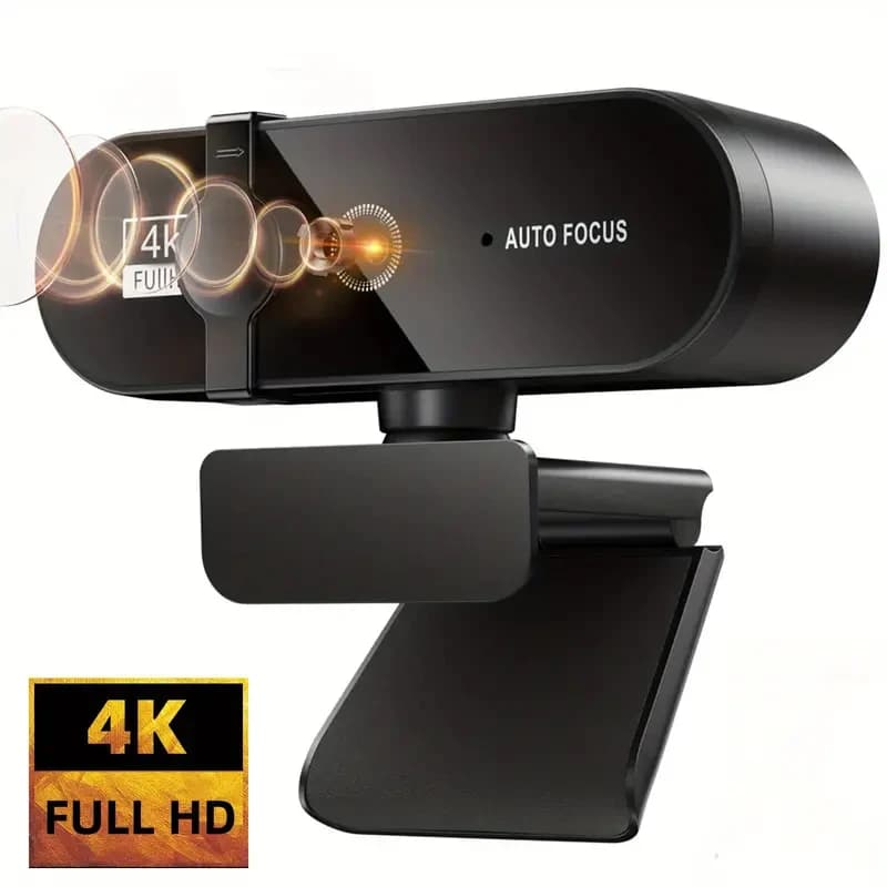 4K 1080P Mini Webcam Full HD 2K USB Camera with Microphone 30fps Auto Focus for PC Laptop Video Shooting