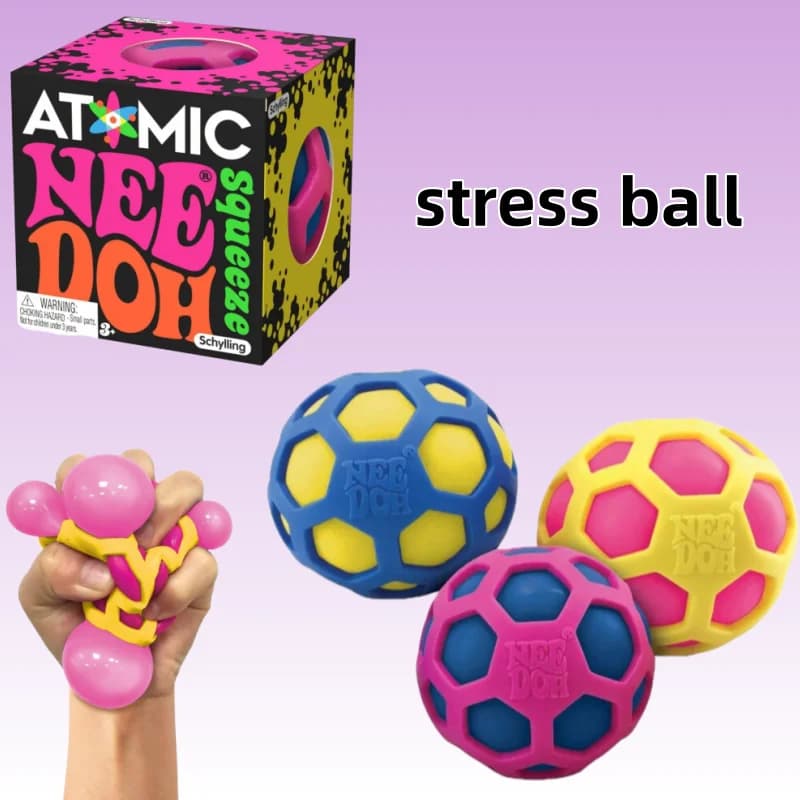 Hot new Schylling Atomic Stress Release Ball Squid Blind Box Stress Release Toy Sensory NeeDoh Fidget Toy Party Gift