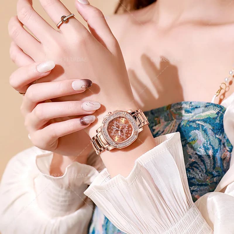 New Fashionable Stainless Steel Women's Watch Luxury Women's Wrist Watch Quartz Women's Watch Reloj Mujer Gift Watches