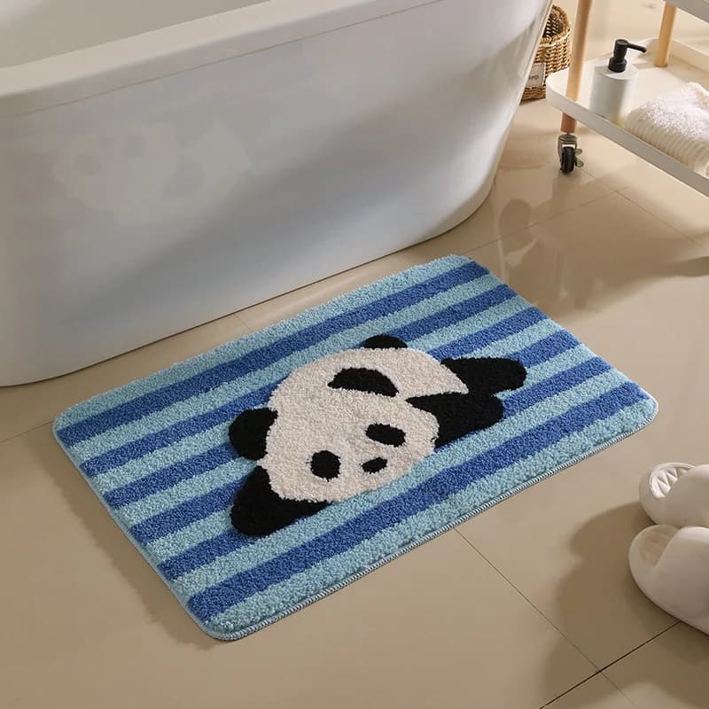 Imitation cashmere bathroom floor mat toilet door absorbent foot mat household quick-drying carpet
