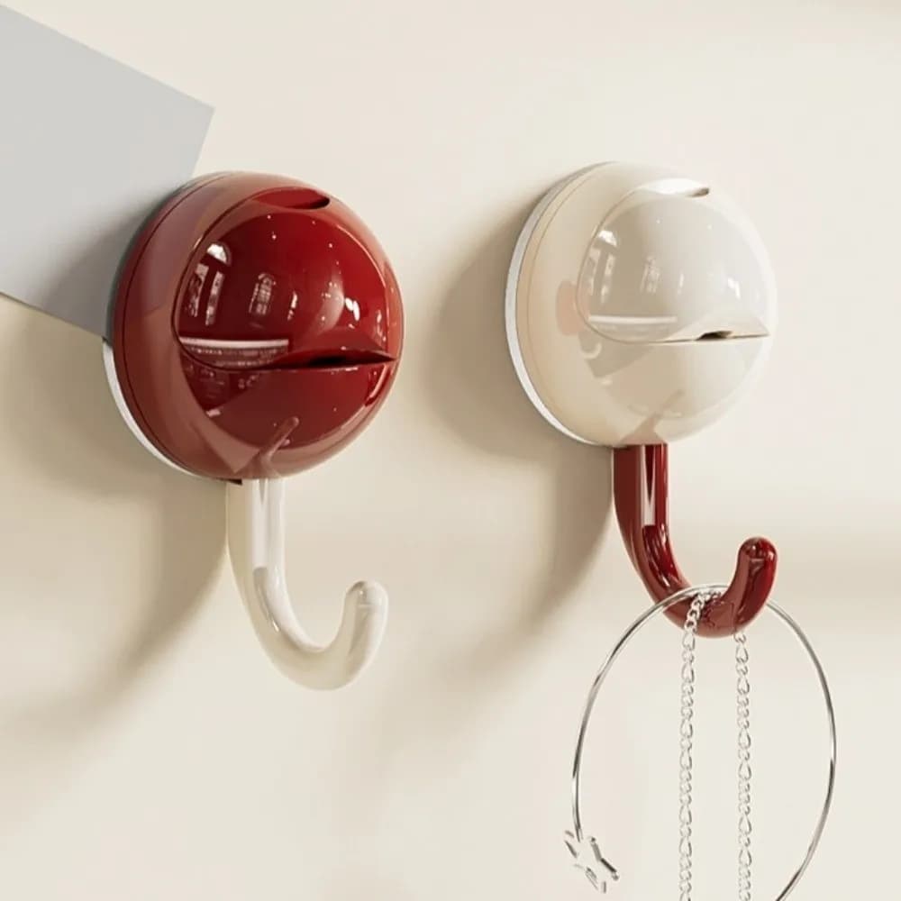 Ganci a ventosa in plastica con testa rotonda, colori caramella, ganci da parete per asciugamani, impermeabili, salvaspazio, per cucina e bagno