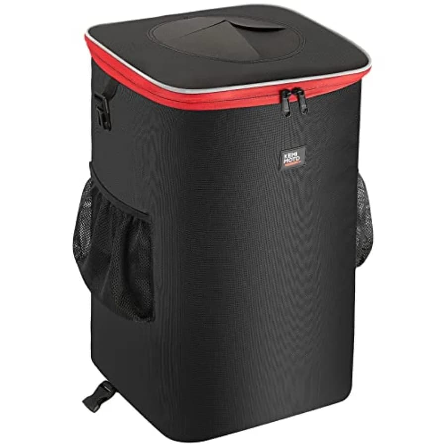 Cestino per Rifiuti da Barca Portatile e Riutilizzabile con Coperchio, Borsa Pieghevole per Esterni, Accessori per Nautica e Campeggio