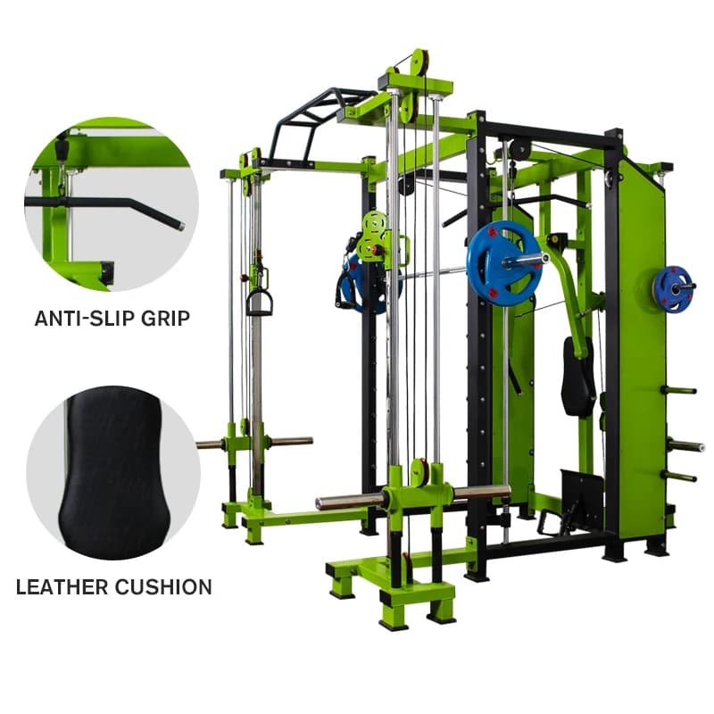 Professional Free Weight Integrated Rack-Gym Fitness Equipment for Strength Training, Stable Structure Fits Dumbbells Barbells