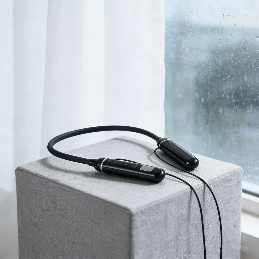 Bluetooth 5.3 Wireless Headphones with Neck Headset LED Displays from game HIFI Sport Headphones TWS with Microphone TF Card