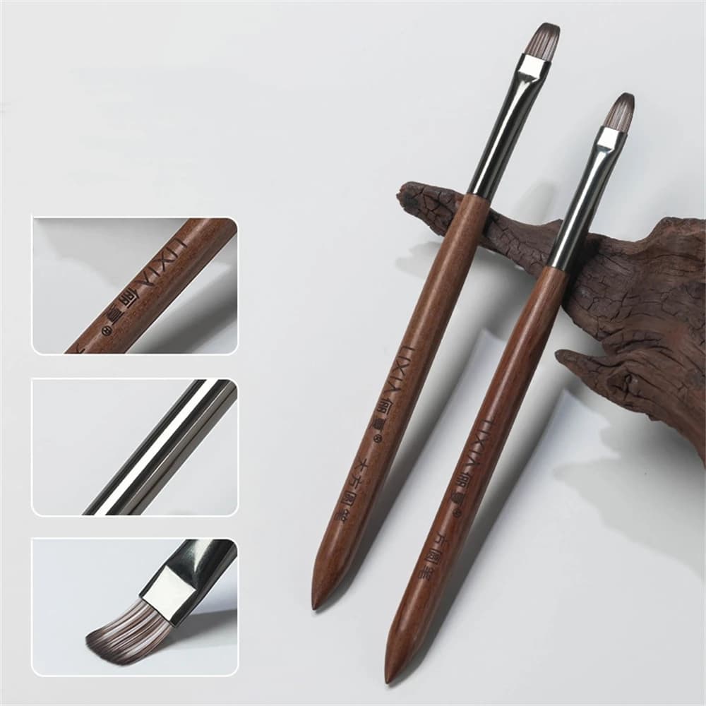 1pc Spazzole per unghie professionali Manico in legno Nail Art Liner Penna da disegno Forniture per manicure Strumenti Accessori Strumenti per manicure fai da te