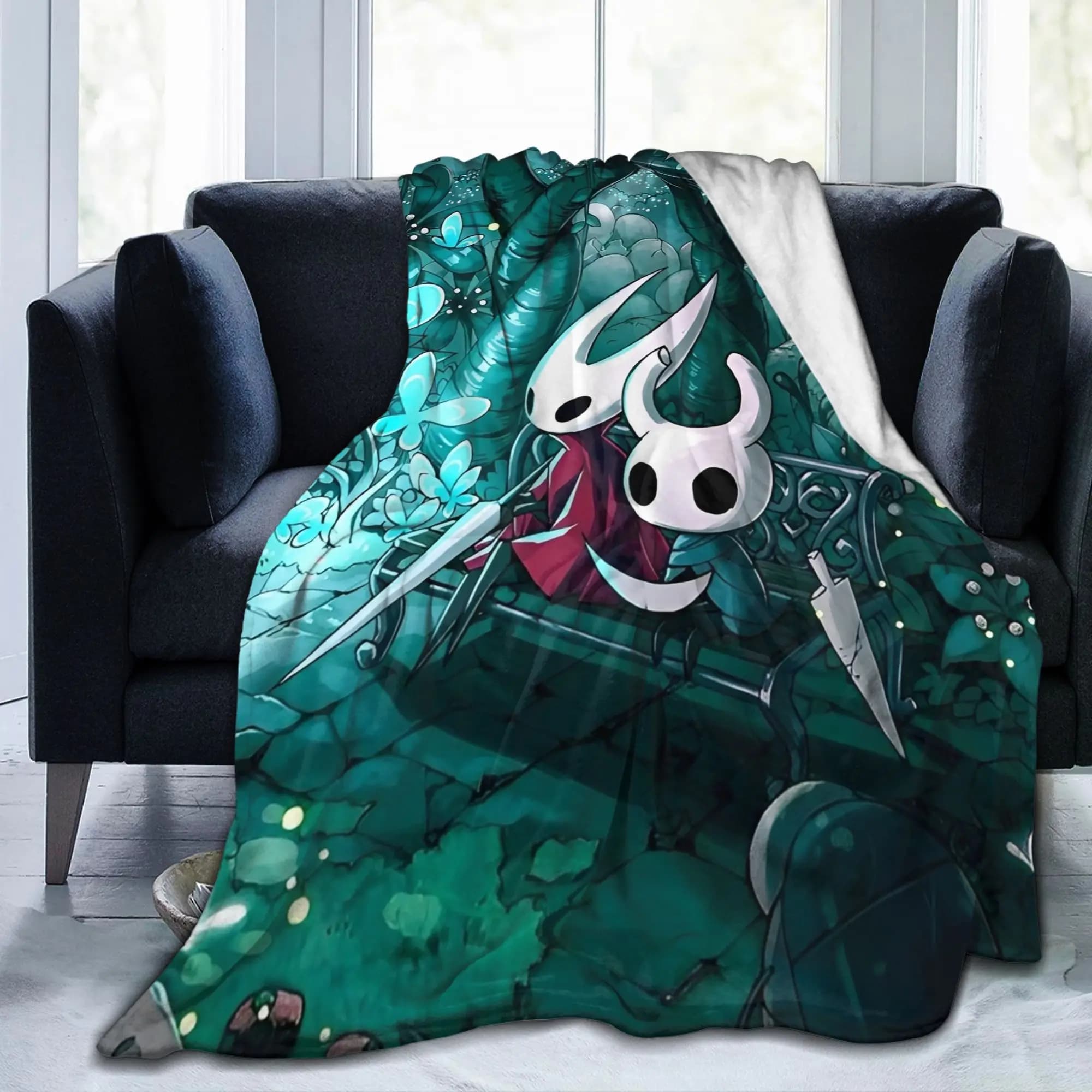 Hollow Knight Silksong Blankets Flannel Autumn/Winter Breathable Super Warm Throw Blanket for Sofa Bedroom Quilt