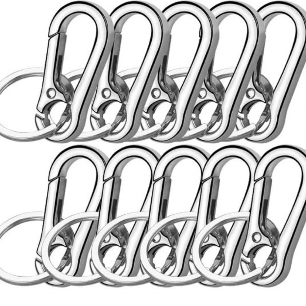 1PC Portachiavi a forma di moschettone in metallo per chiavi dell'auto Trova moschettone Portachiavi Clip Gancio Titolare Organizzatore