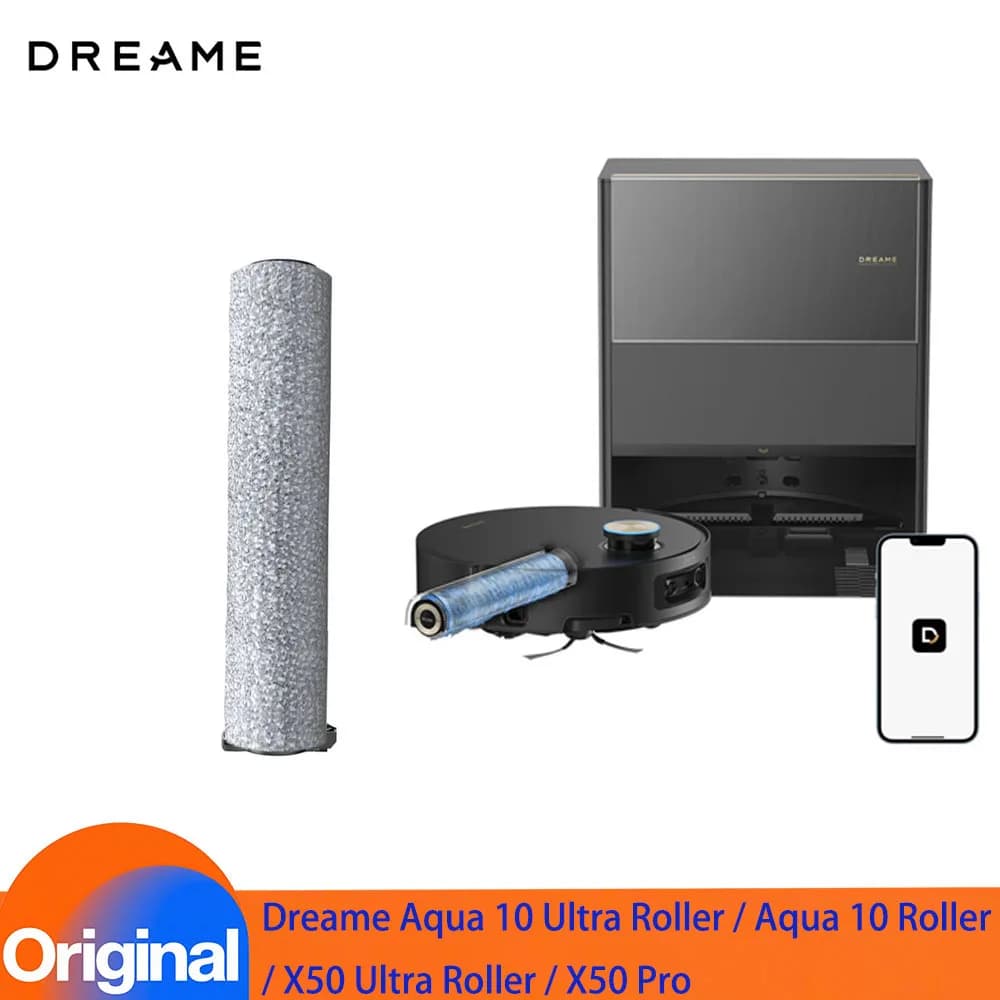 Original Roller Mop Cloth for Dreame Aqua 10 Ultra Roller / Aqua 10 Roller / X50 Ultra Roller / X50 Pro Robot Vacuum