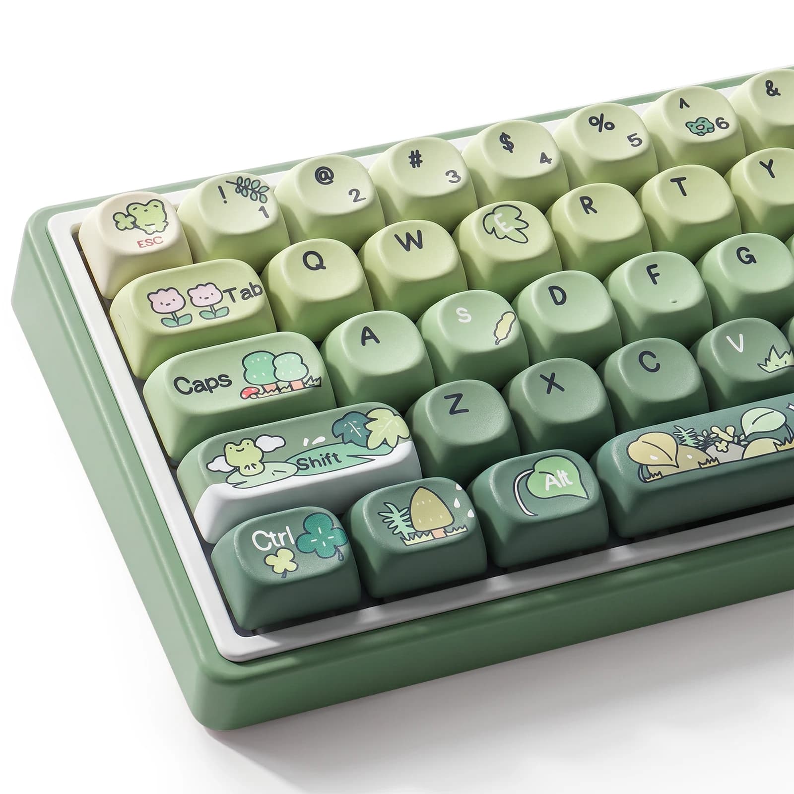 Journey Frog Keycaps 132 tasti Materiale PBT Profilo MOA Wooting DYE-SUB Personalizzato per tastiera meccanica CHERRY MX Switch