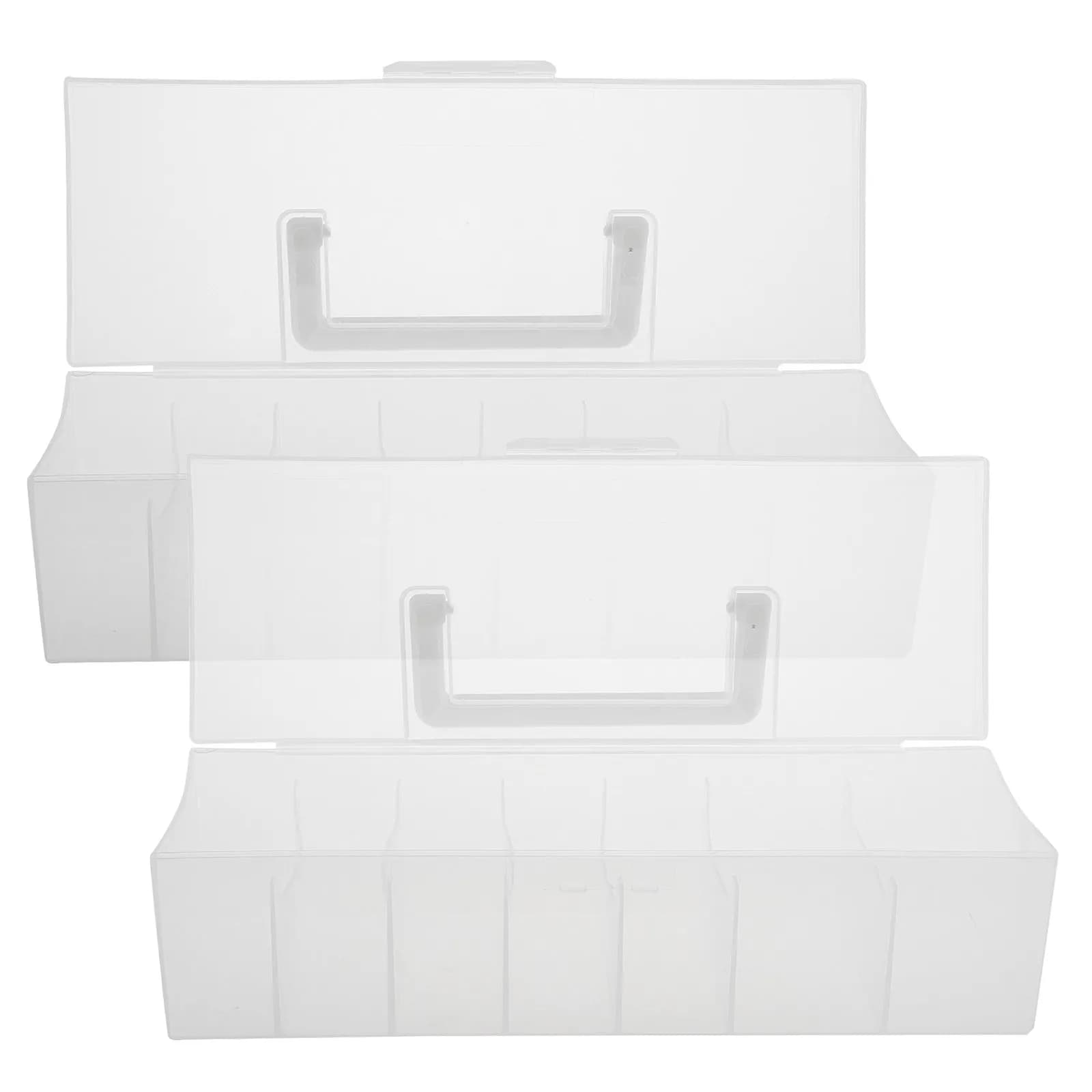 2 Pezzi Contenitore Portatile Trasparente in Plastica per Semi, Organizzatore per Bustine di Semi da Giardino, Contenitore per Conservazione Fiori e Verdure