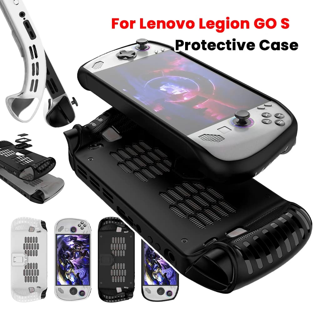 Custodia Rigida per Console da Gioco Portatile Lenovo Legion Go S, Borsa da Viaggio Anti-Caduta con Tasca a Rete, Custodia Portatile per il Trasporto