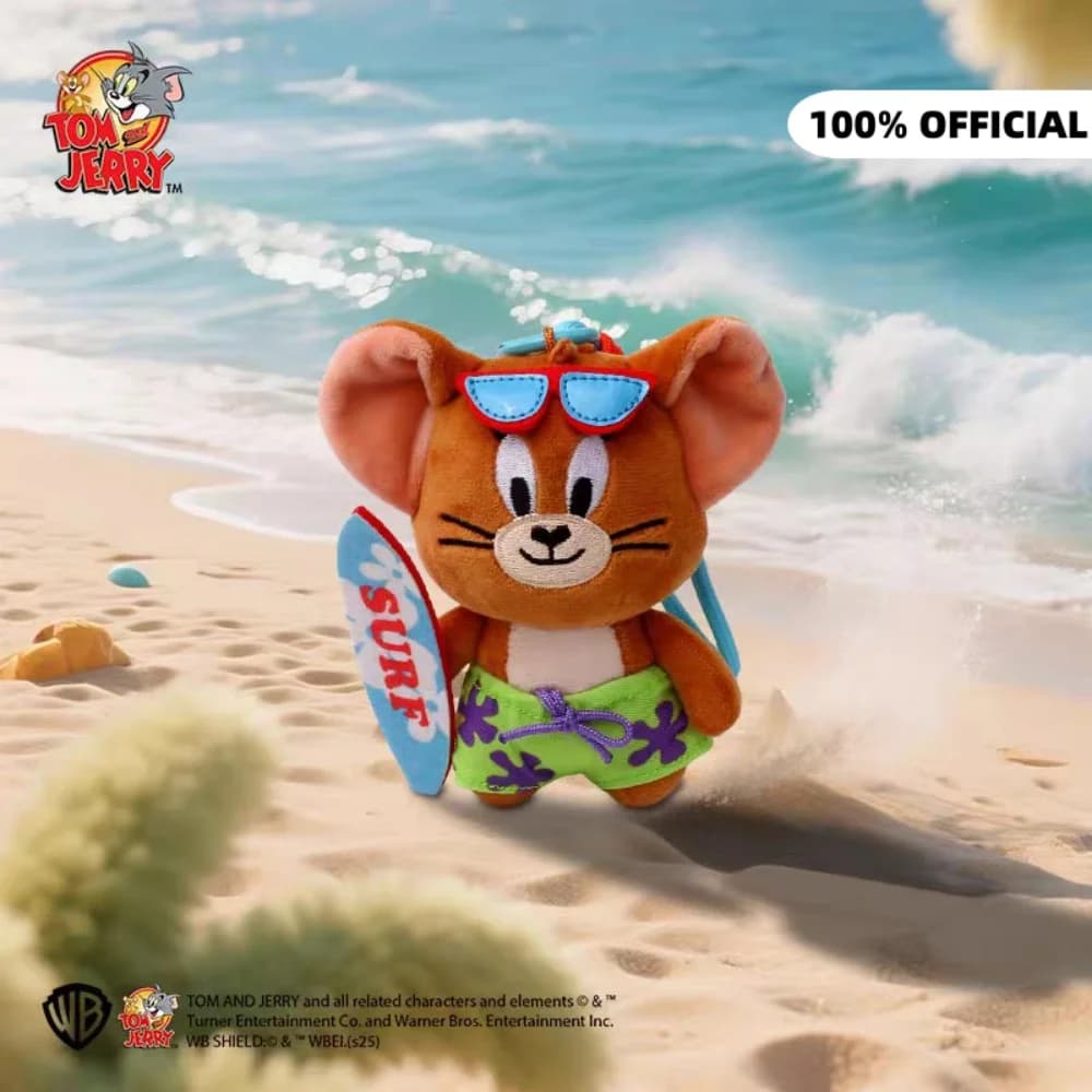 Genuine Anime Tom and Jerry Plush doll Keychain Kawaii Cartoon Sports Series dolls Toys Girls Backpack Desk Decoration Gifts