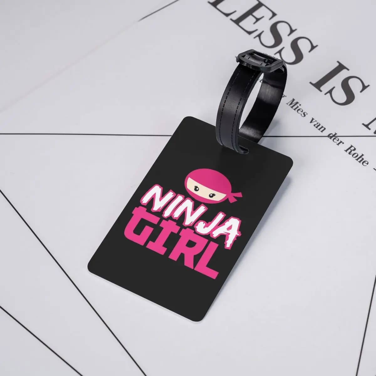 Etichette per Bagagli Spy Ninja Girl, Accessori per Valigie, Targhette per Bagagli da Viaggio, Porta Etichette con Nome e Indirizzo