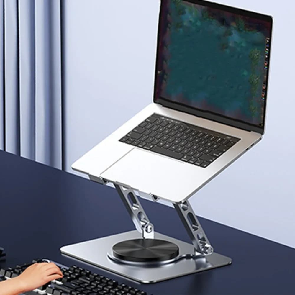 360 ° Supporto per Laptop con Ventola di Raffreddamento Rotante, Base di Raffreddamento Regolabile per Notebook, Pieghevole