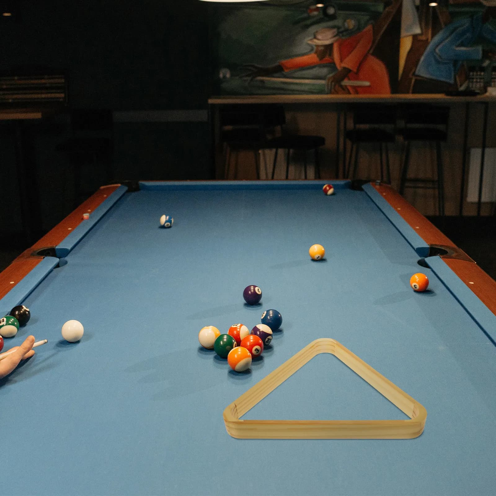 Billiard Frame Lightweight Triangle Billiards Holder Pool Table Accessory Ball Storage Rack Mini Pool Balls Billiard Cue Racks