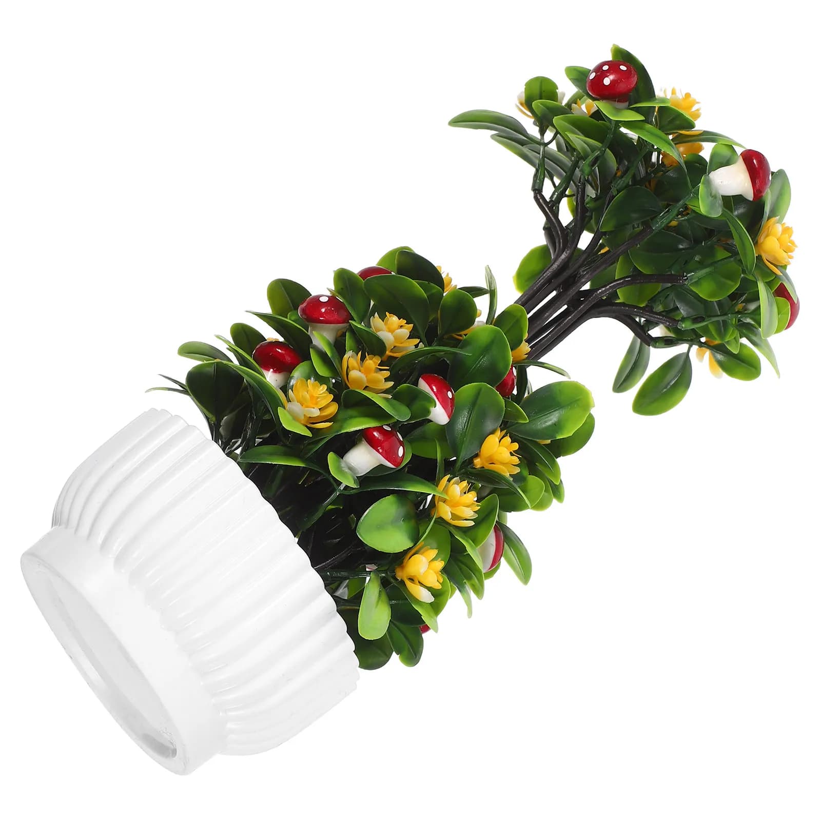 Realistic Faux Bonsai Tree Artificial Plants Indoor Decorative Fake Mushroom Bonsai Plant for Office Bathroom Shelf Desktop