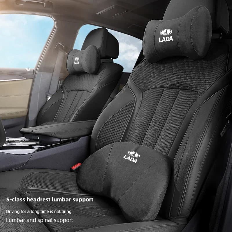 Seggiolino auto poggiatesta memory cotone protezione collo lombare cuscino per Lada Niva Vesta Samara Granta Kalina Largus Priora Xray