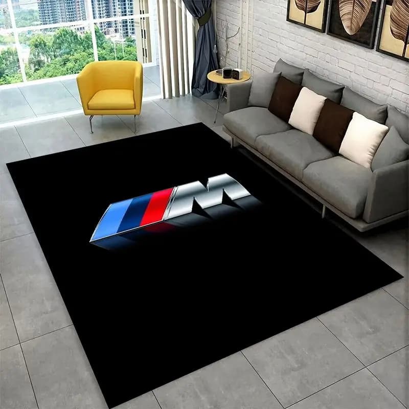 Racing Car B-BMW Non-Slip Area Rug for Living Room,Bedroom,Playroom,Soft Carpet Floor Mat Home Decor Rug Room Gift